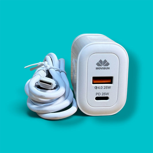 Cargador 25w doble puerto tipo c