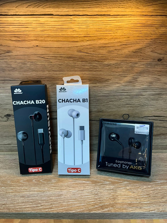 Auriculares de conexión por cable tipo C.