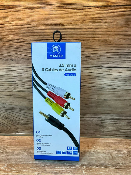 Cable Master 3.5mm a 3 Cables de Audio